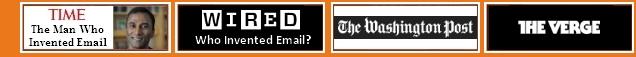 Links to articles about VA Shiva Ayyyadurai on The Time, Wired, The Washington Post and The Verge